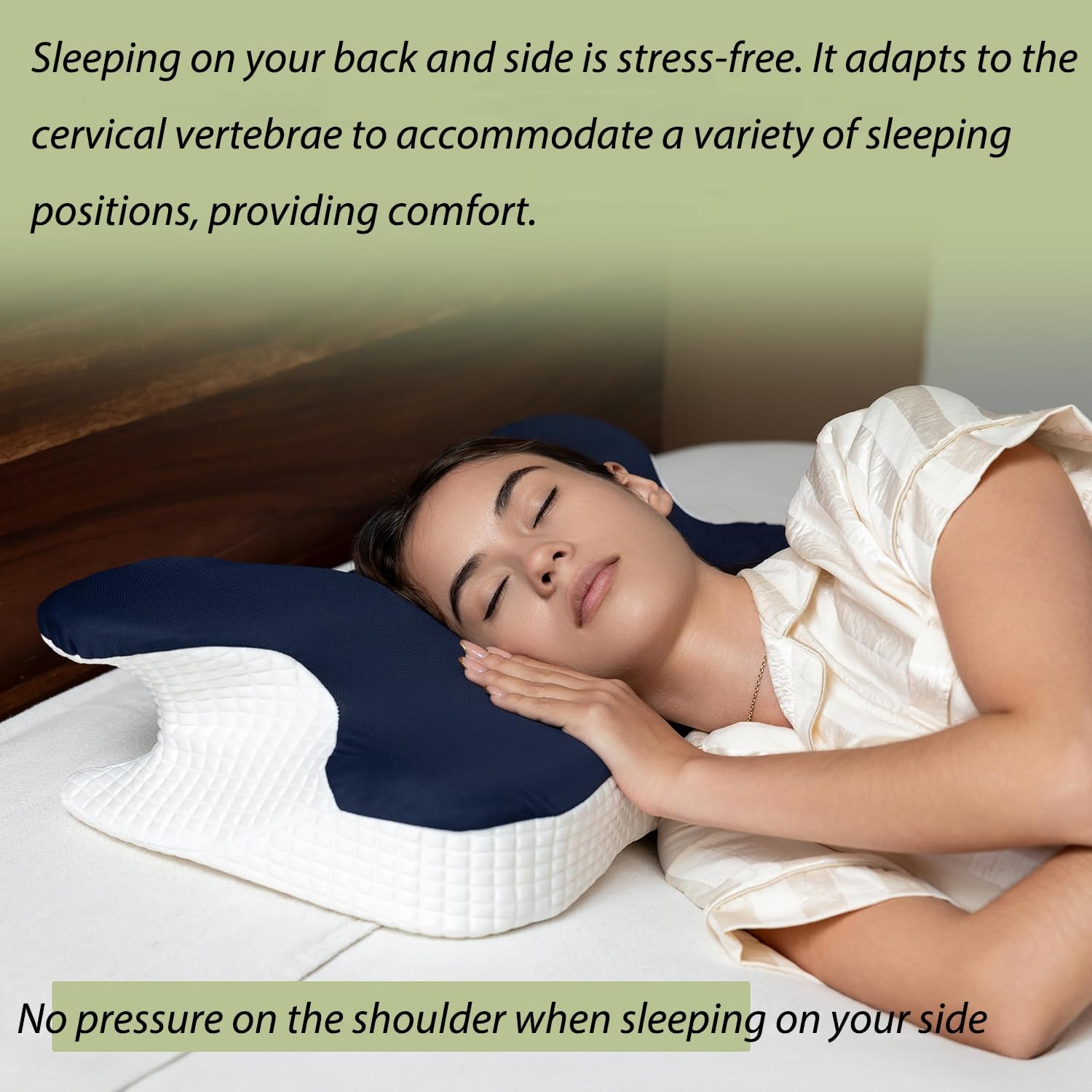 Ergonomic Memory Foam Neck Pillow - Pain Relief & Better Sleep