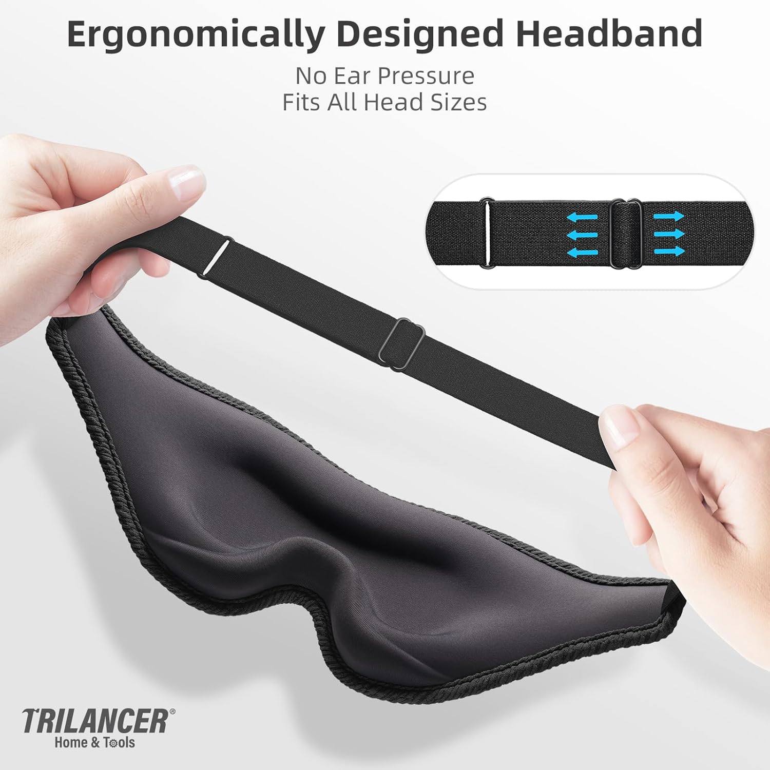 3D Blackout Sleep Mask with Earplugs - Travel & Meditation