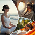 3D Blackout Sleep Mask with Earplugs - Travel & Meditation