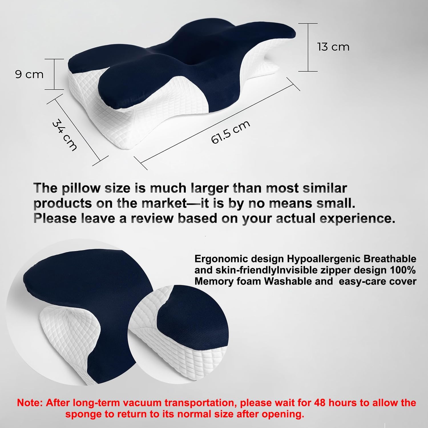 Ergonomic Memory Foam Neck Pillow - Pain Relief & Better Sleep