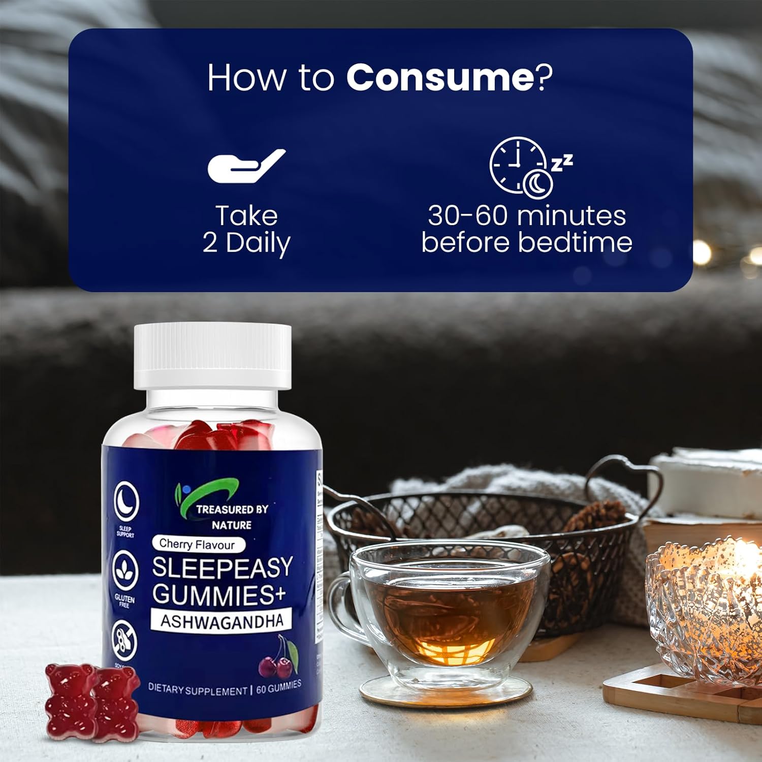 Melatonin-Free Sleep Gummies - Natural Relaxation Support